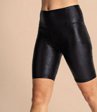 Plus Snake Chintz Biker Shorts in Black