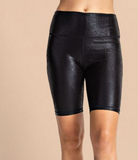 Plus Snake Chintz Biker Shorts in Black