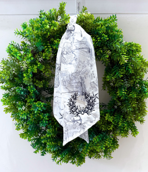 Custom Embroidered Wreath Sashes