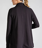 Plus Asymmetric Jacket with Cowl Neck - Multiple Colors
