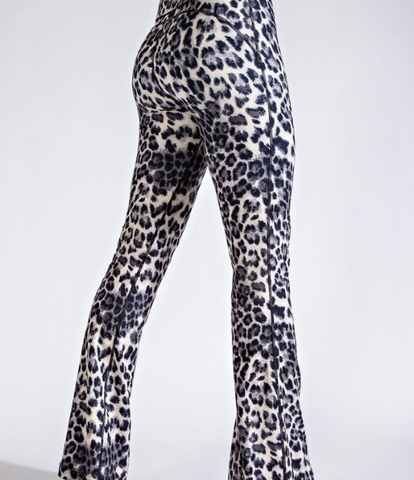 Plus Animal Print Flared Yoga Pants - Multiple Colors
