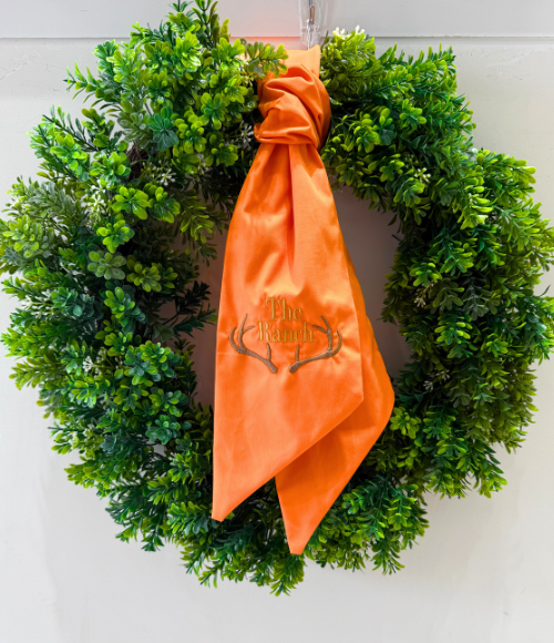 Custom Embroidered Wreath Sashes