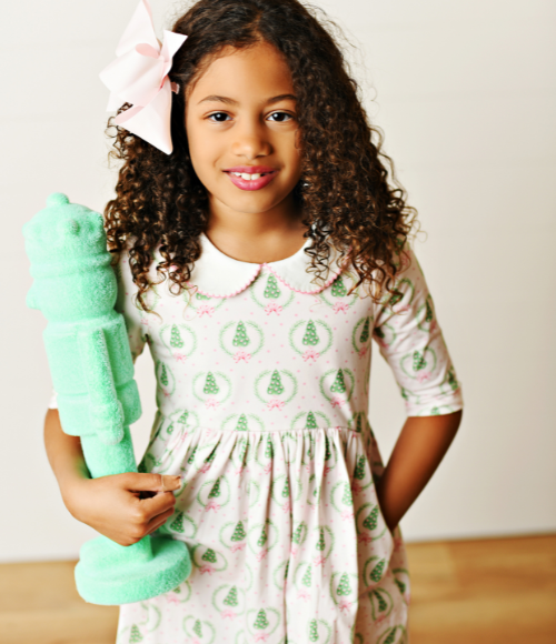 Proper Pink Holiday Twirl Dress