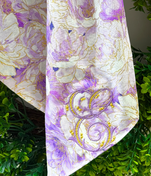 Custom Embroidered Wreath Sashes