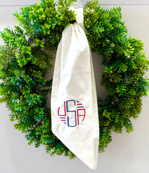 Custom Embroidered Wreath Sashes
