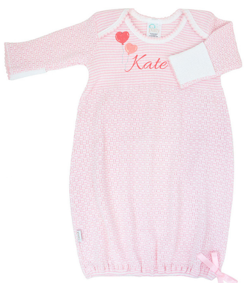 Paty Knit Gown with Picot Trim - Multiple Colors