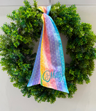 Custom Embroidered Wreath Sashes