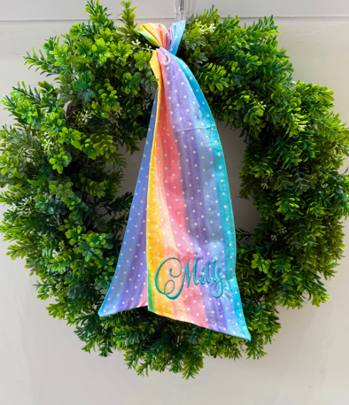 Custom Embroidered Wreath Sashes