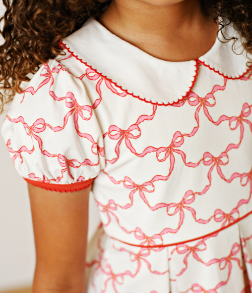 Red Ribbon Proper Pleat Dress
