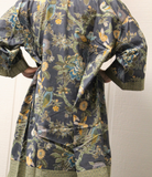 Olive Grey Cotton Kimono Robe