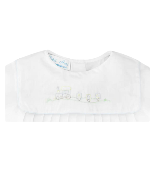 Train Embroidery Romper Set