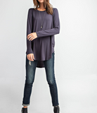 Plus Round Neck Top - Multiple Colors