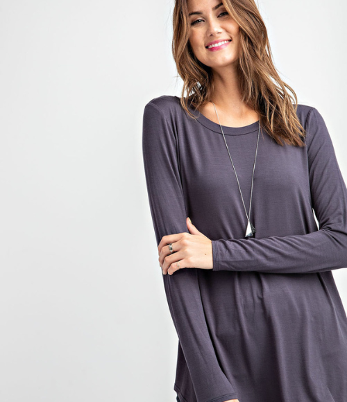Plus Round Neck Top - Multiple Colors Plus Round Neck Top - Multiple Colors