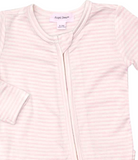 2 Way Zipper Footie - Pink Stripe