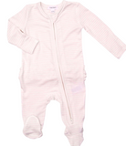 2 Way Zipper Footie - Pink Stripe