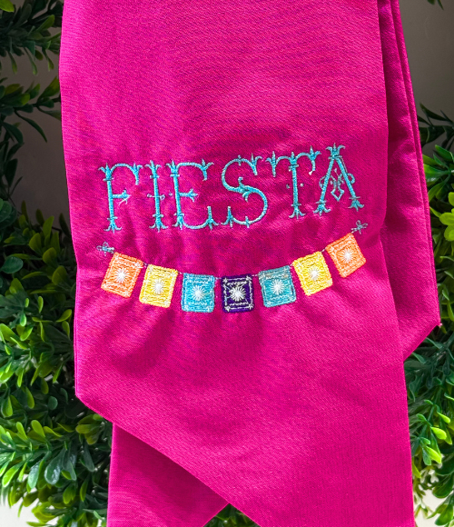 Custom Embroidered Wreath Sashes
