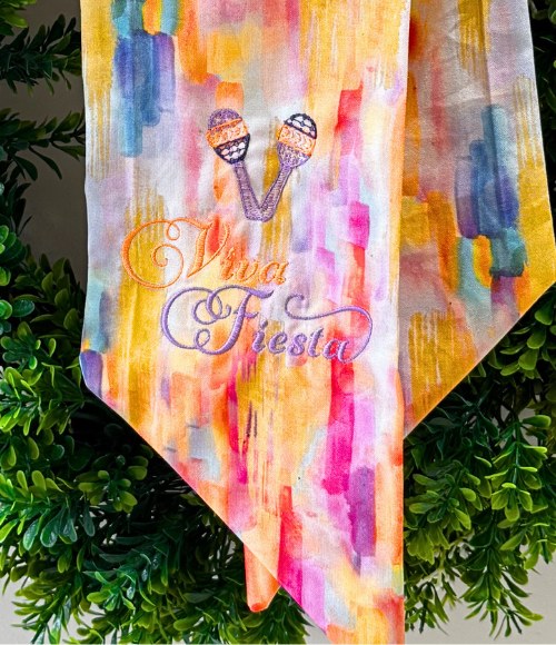 Custom Embroidered Wreath Sashes
