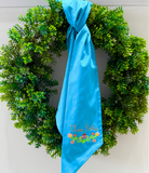 Custom Embroidered Wreath Sashes