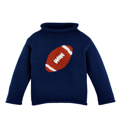 Football Rollneck Sweater, Size 4T-5