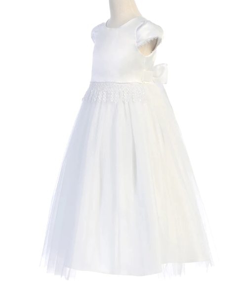 Chandelier Trim Girls Communion Dress