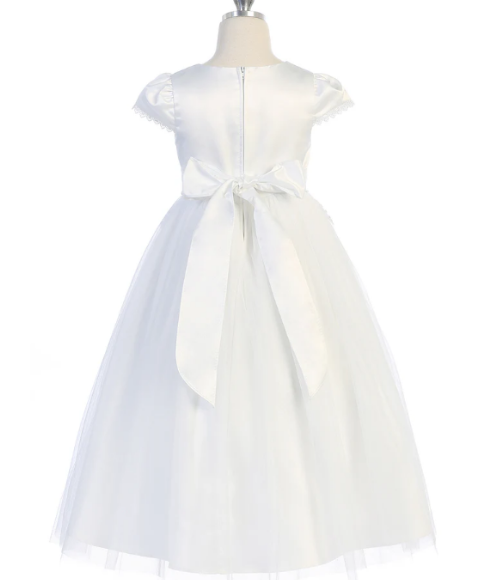 Chandelier Trim Girls Communion Dress