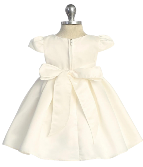 Classic Pleated Baby Dress - Ivory or White