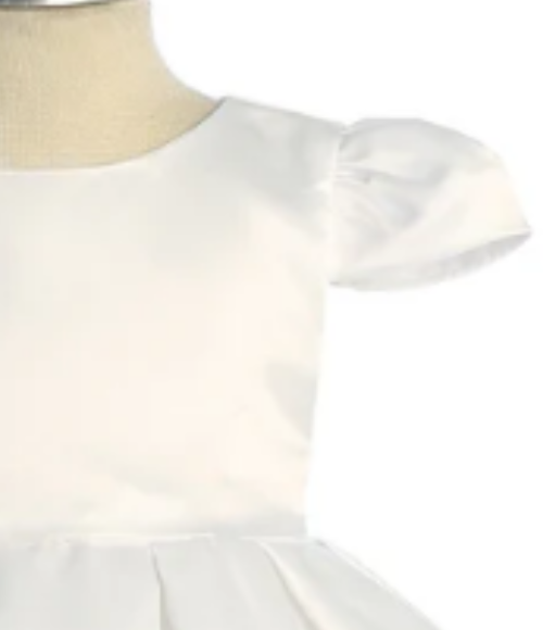 Classic Pleated Baby Dress - Ivory or White