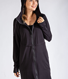 Plus Long Hooded Active Jacket - Multiple Colors
