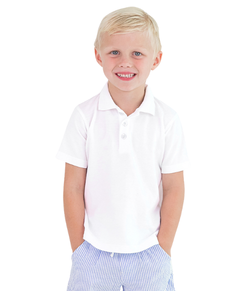 Pique Short Sleeve White Polo Shirt