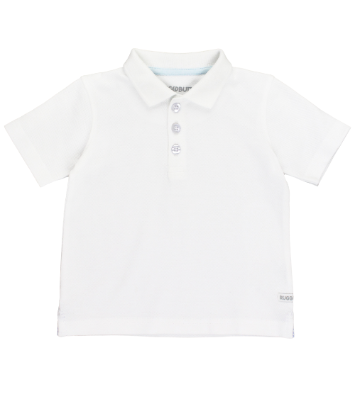 Pique Short Sleeve White Polo Shirt