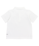 Pique Short Sleeve White Polo Shirt