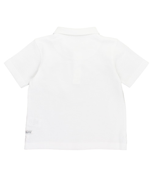 Pique Short Sleeve White Polo Shirt