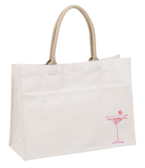 Jute Pocket Tote - multiple colors