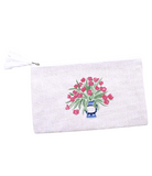 Jute Zipper Pouch - multiple colors