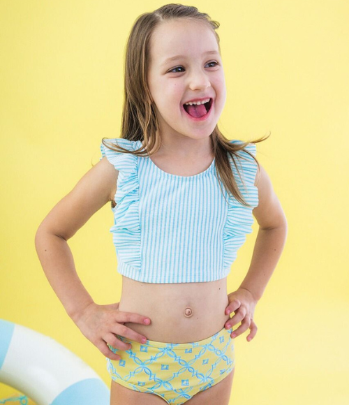 Aqua Coastal Waterfall Tankini