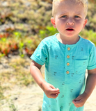 Henry Henley Romper - Multiple Colors