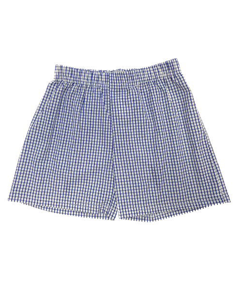 Navy Windowpane Shorts, 3T
