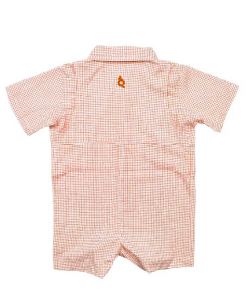BQ Burnt Orange Guayabera Romper