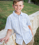 BQ Blue Plaid Linen Shirt