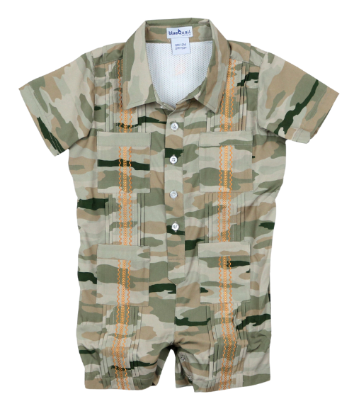 BQ Classic Camo Guayabera Romper
