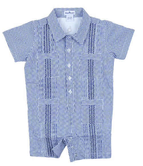 BQ Navy Guayabera Romper