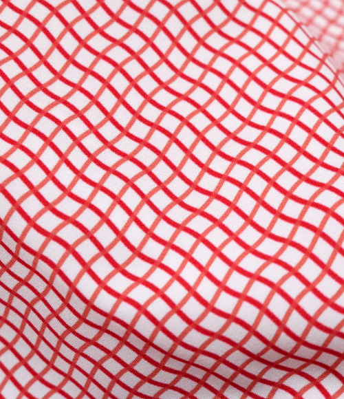 BQ Boys Red Check Guayabera Shirt