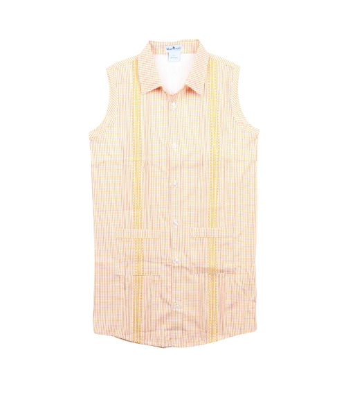 BQ Pink/Citrus Guayabera Dress BQ Pink/Citrus Guayabera Dress