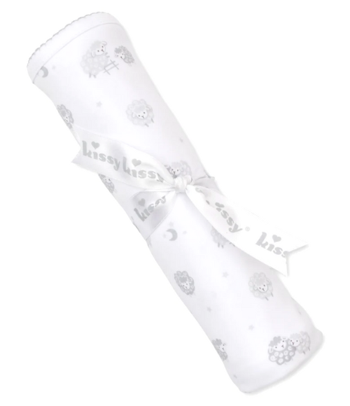 Kissy Silver Baa Baa Baby Sheep Blanket