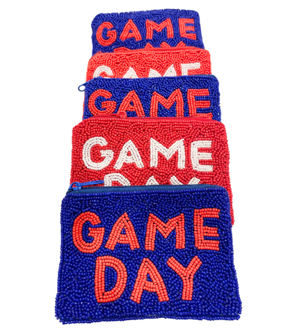 Game Day Beaded Coin Purse