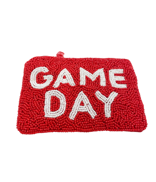 Game Day Beaded Coin Purse