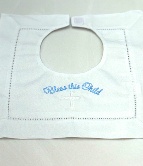 Embriodered Christening-Baptismal Bibs