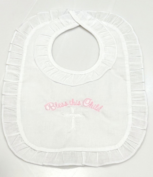 Embriodered Christening-Baptismal Bibs