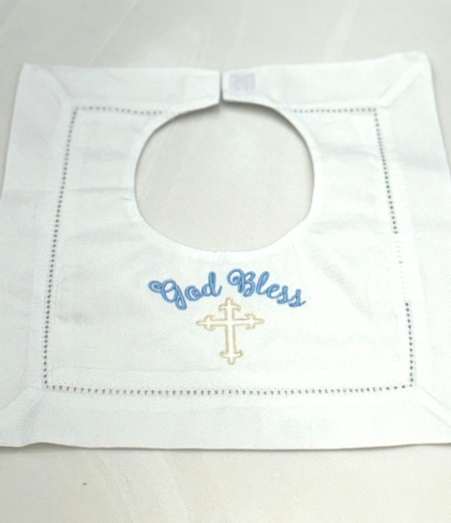 Embriodered Christening-Baptismal Bibs