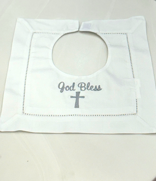 Embriodered Christening-Baptismal Bibs